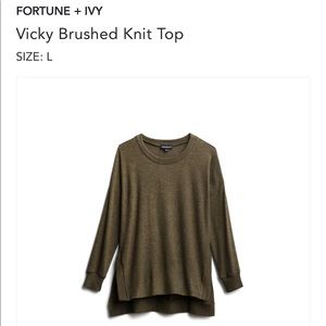 Stitch Fix Dark Green Pullover Knit Sweater/Top